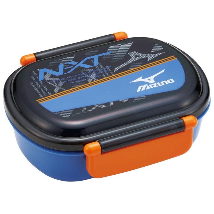 特価商品　ミズノQAF2BAAG 抗菌 食洗機対応 ふわっとフタタイトランチボックス(ブルーオレンジ)