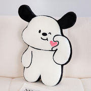 ホワイトいぬ カートゥーンソファクッション 枕 クッションピロー