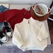 2025秋冬新作　子供服 　キッズ　ニットトップス　厚手　セーター　 90-130CM　2色 DC