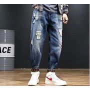 デニムパンツ ジーンズ 薄いパンツ レトロ デニムパンツ メンズパンツ ゆったりパンツ 大きいサイズ