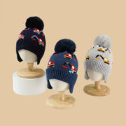 「2025」子供用★帽子+ネックウォーマー★ニット★キッズ★耳カバー★暖かい★7色