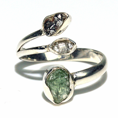 モルダバイト silver925 リング フリーサイズ モルダバイト Silver925