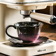 満足度99％ 早い者勝ち 窯変技法のカップ＆ソーサー 花びら風 セラミック製 300ml付き コーーヒーセット