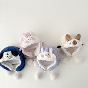 子供帽子　キッズ帽子　ポンポン付き　ふわふわ　可愛い　韓国キッズハット
