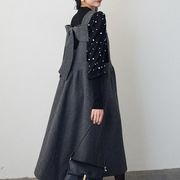 2025年INS 秋冬新作  気質  レースバブルスリーブ ランタンスリーブニット +ワンピース セット