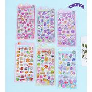 シール 3D ステッカー DIY用シール 手帳用 貼り付け 装飾 手芸用品 贈り物 可愛い ランダム