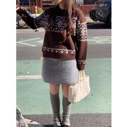 今季マストバイ   フレンチ   デザイン性  ニット ジャカード   トップス   セーター