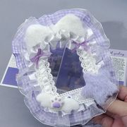 DIYパーツ 痛バッグ装飾 推し活素材 オタ活 写真ケース 透明カードケース ボア レース カード入れ