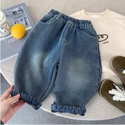 2025冬新作 子供服 保温 防寒パンツ ジーンズ 裏ボア キッズ服 ズボン 裏ボア  裏起毛 80-130cm