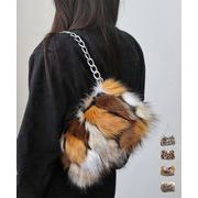 【日本倉庫即納】 ファーチェーンバッグミニトートバッグ秋冬