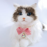 ペット ネックレス　首輪 首飾り アクセサリー リボン ペット用品 ハンドメイド　犬　猫