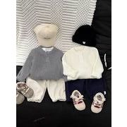 2025新作韓国子供服 ベビー服  キッズ 男の子 ニット トップス 2色  73cm-110cm