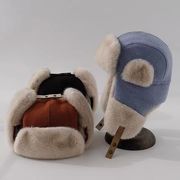 2025新作 自転車用防寒帽 耳あて付き厚手裏地 女性用冬帽  4色