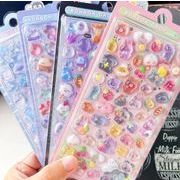 知育文具　手帳素材　クリスタルシール　ソリッドレリー　ステッカー　1枚入り