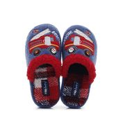 キッズもこもこスリッパ  消防車 可愛い防寒 静音 滑り止め 洗える冬用室内履き