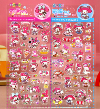 ぷくぷくシール ぷっくりシール 3Dステッカー 立体ステッカー エポキシステッカー　ヌイグルミ