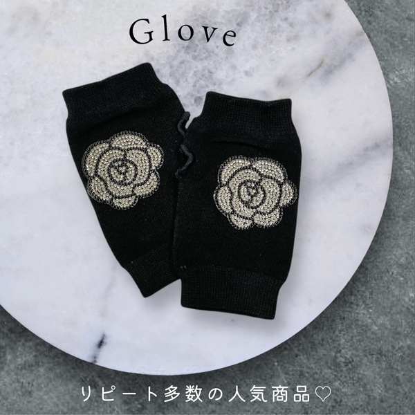 ★新商品★Cherie Kobe★L&Aオリジナル神戸ブランド★おしゃれ指なし手袋★キラキラグローブ★