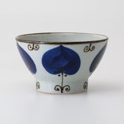 〈ＳＡＬＥ〉【波佐見焼】 風船かずら 軽量くらわんか碗 中・青　日本製