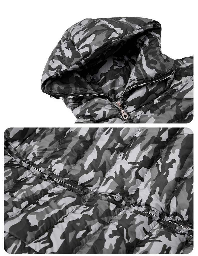 メンズ 迷彩柄 ダウンジャケット 男女兼用 ストリート系 防寒アウター