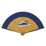 メンズ短地シルクペンテックス　２２ｃｍ　富士山　扇子/和/日本/せんす/うちわ