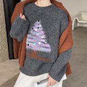 UQ0453トップス レディース セーター ニット カットソー プルオーバー 3色 長袖 韓国風  2025秋冬新作