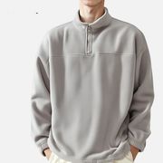 PQ0588 2025年冬新作 メンズ  ゆったり 裏起毛 ジャケット ハーフジップ プルオーバー アウター