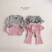 2026春秋新品　LLZ　子供服　トップス+キュロット　セットアップ　73-120cm　2色