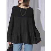 プルオーバー 異素材 ニット トップス レディース 切り替え セーター 大きいサイズ 体型カバー