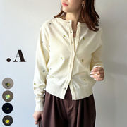 【2026春新作予約】フルーツ刺繍クルーネックカーディガン