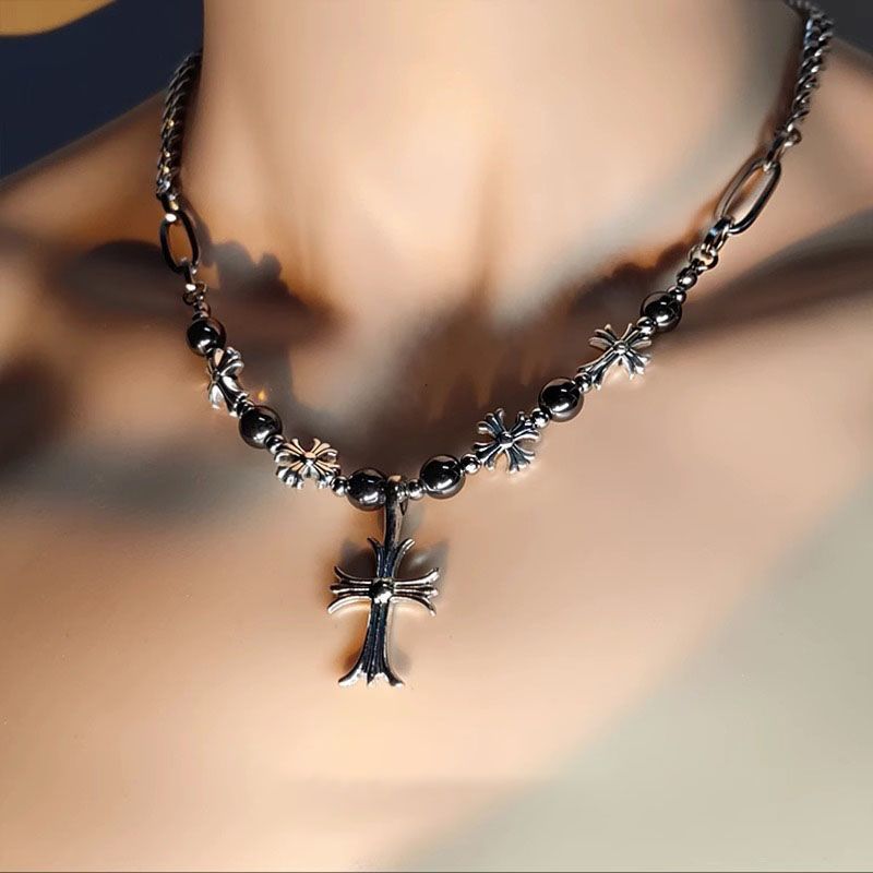メンズアクセサリー☆鎖骨チェーン☆個性☆十字架ネックレスネックレス