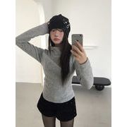 今季マストバイ    INS 風   スウィート  デザイン  レトロ  ハイネック  ニット  トップス