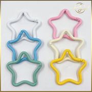 【21色】星形カラビナ ほし スター キーホルダー金具 カラフル  DIYパーツ 手芸 基礎金具 ハンドメイド
