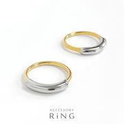 ▼MAGGIO▼プランプバイカラーステンレスリング　指輪