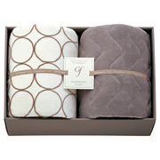 グランフランセヌーベル ハイソフトタッチ マイヤー毛布&吸湿発熱綿入り敷パットアイボリー