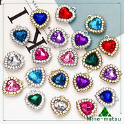 ハート形 アクセサリーパーツ 大人気デコパーツ 髪飾り DIY素材 ハンドメイド 貼り付けパーツ