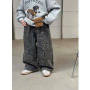 2026新作　キッズ服　ボトムス　デニム　ジーンズ　豹柄　★90－150CM