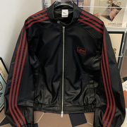 レザージャケット メンズ PUレザー スタンドカラー ブルゾン ストリート ショート丈