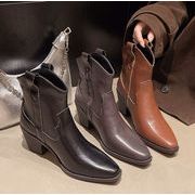 秋冬シューズ  ブーツ ショートブーツ フェイクレザー 尖り お出かけ