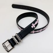 ファッションベルト 帯   ベルト パンク風 フェイクレザー