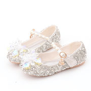 ★mineka★キッズ フォーマルシューズ ラメ×ビジュー ストラップ付き ローヒール