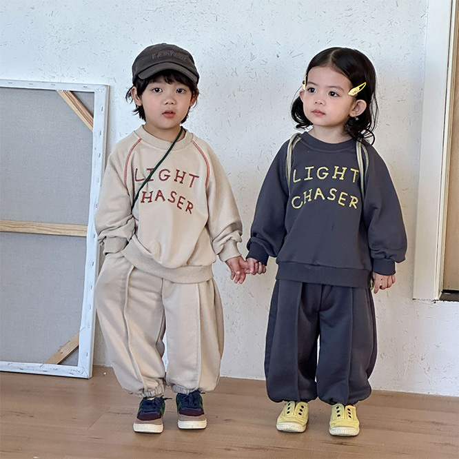 2026春※QQMM☆セットアップ スポーツ カジュアル スウェット 2点セット 男女兼用