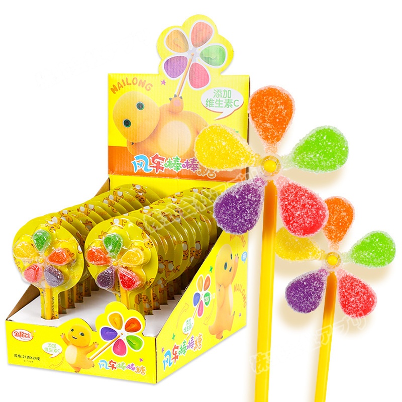 【24本入】INS大人気 かざぐるまグミ 風車グミ グミ お菓子 彩り ソフトキャンディ 果物味 咀嚼音
