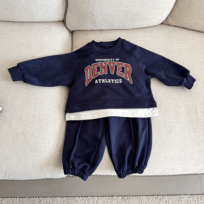 2026春※QQMM☆セットアップ スポーツ カジュアル スウェット トレーナー＋パンツ 男女兼用