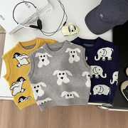 2026春※カートゥーン動物 ジャガードセーター ベスト ニット ベストトップス 男の子