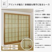 障子に貼るレース  ウイリアムモリス柄　【 トリプルネット 】　100×200　1枚【 日本製 】