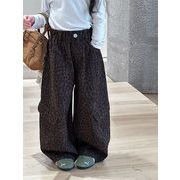 2026  春新品 ★ 韓国風子供服★ ヒョウ柄カジュアルパンツ 90-150cm