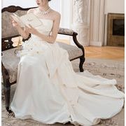 結婚式・司会者用ワンピース・花嫁ウェディングドレス・パーティードレス・披露宴/写真撮影  ロングドレス