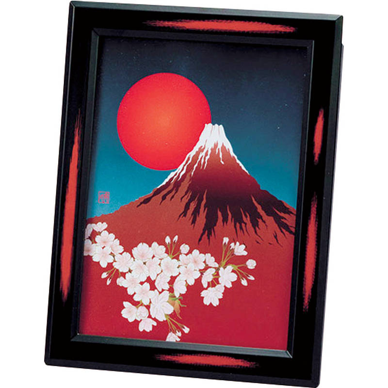 和風シルエットアート 赤フレーム 絵はがき和風フォトフレーム 2701 曙 | 卸売・ 問屋・仕入れの専門