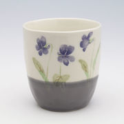 「毎日使う器」　四季草花　カップ（紫）