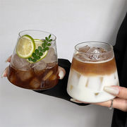 在庫限りお見逃しなく 早い者勝ち クリアガラス製 富士山デザイン コーヒーカップ & ソーサー セット